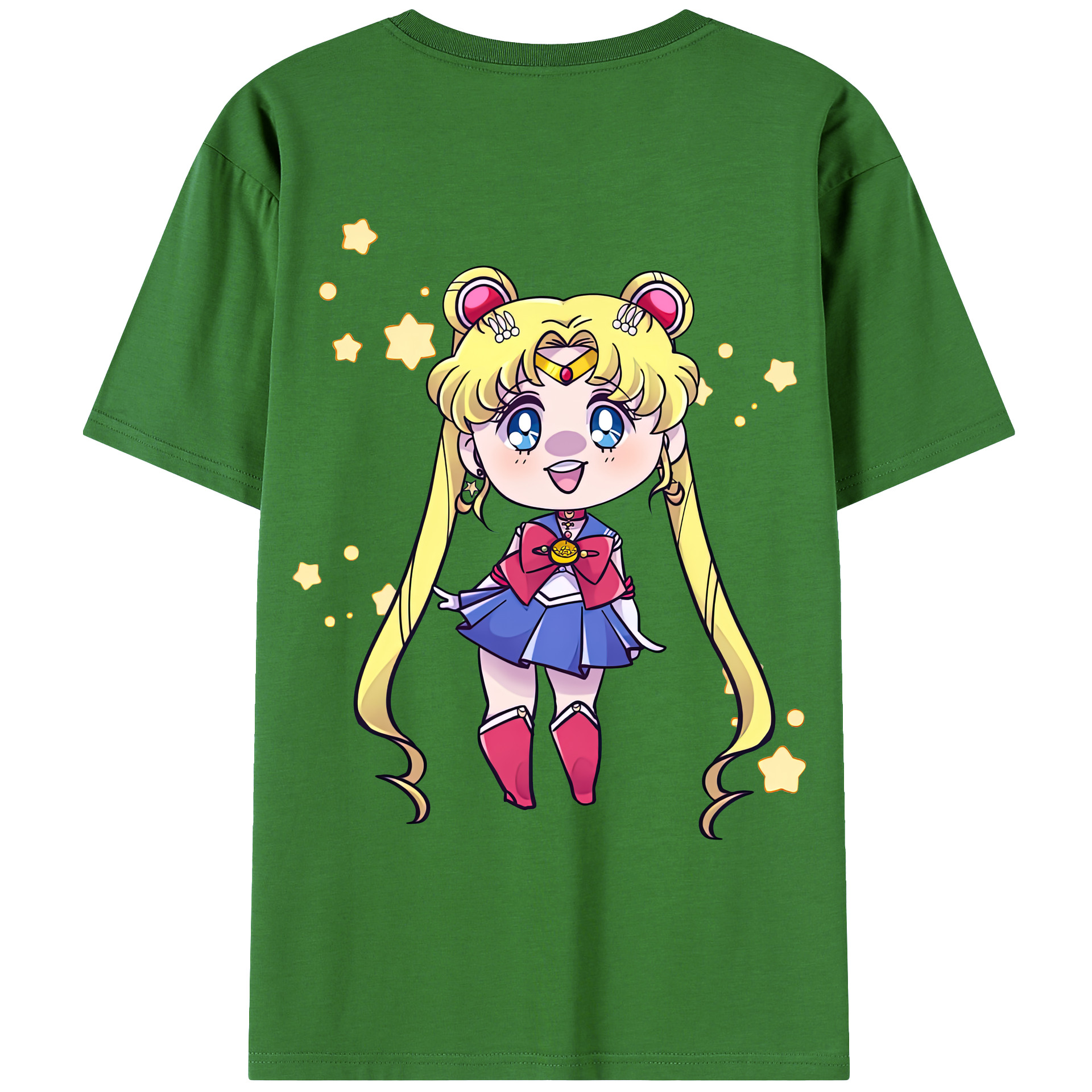 （画像用） 美少女戦士セーラームーン 月野 うさぎ つきの うさぎ Sailor Moon Tsukino Usagi レディース半袖Tシャツ(バックプリント)